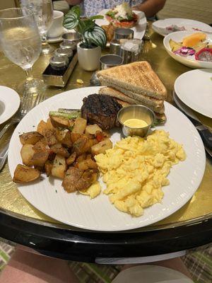 Steak and eggs