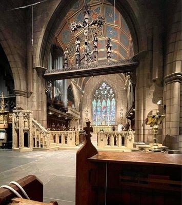 Choir, organ and high altar