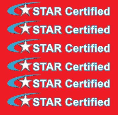 Yes We Are Star Certified.