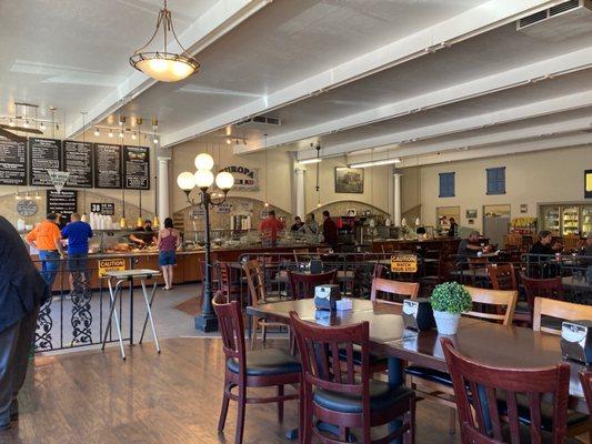 View from the raised dining area.