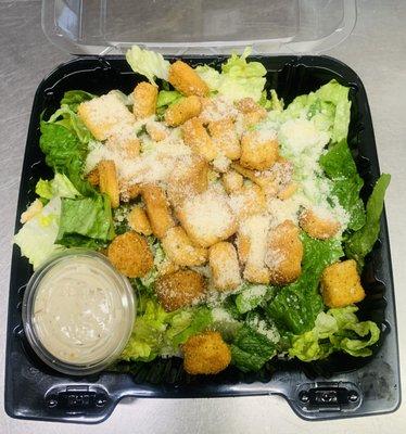 Caesar Salad with Caesar Dressing on the side