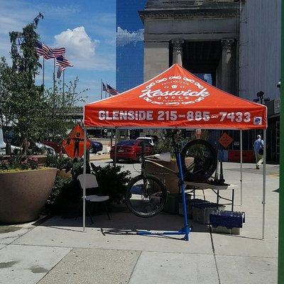 Bike to work week event at 30th street station.