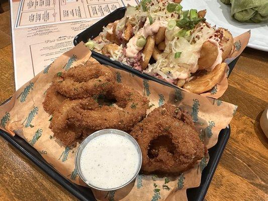 Onion Rings and Crazy Fries