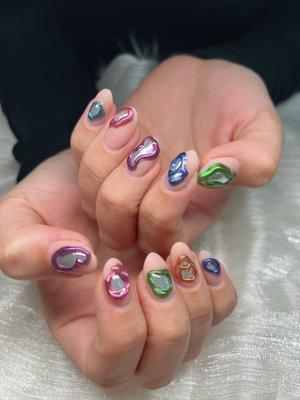 Gel builder nailsArt 3D