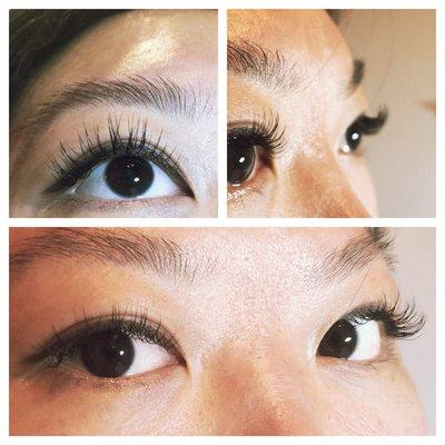 Classic eyelash extensions look natural and waking up beautiful for weeks