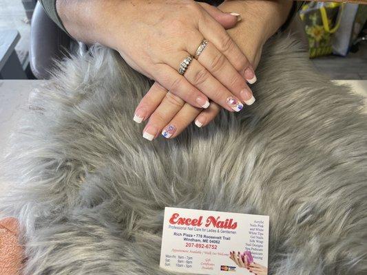 Glam french manicures