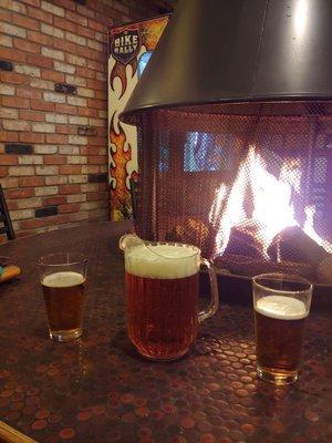 A pitcher by the fireside.