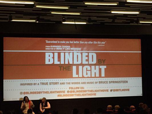 A preview screening of Blinded by the Light, a UK film by Gurinder Chadha, awesome music by Bruce Springsteen. Film coming soon!