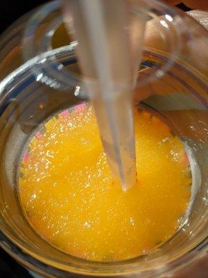 Mango "smoothie" is more like a slushy. Still refreshing on a hot day!