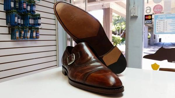 Old school monk strap with an antique finish. BAM!