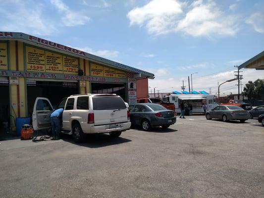 Getting my car washed and having lunch at the same time