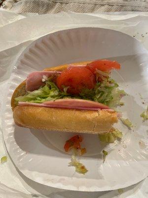 Tasteless Italian hoagie.