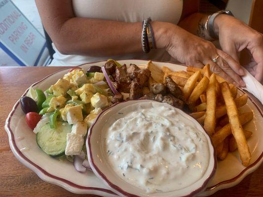 Chicken Souvlaki Platter