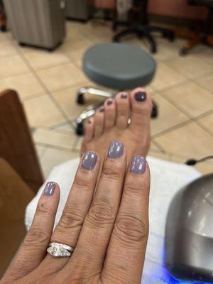 Gel mani color #127, pedi color #123