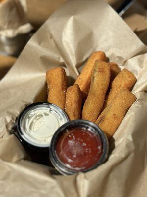 Beer-battered Zucchini