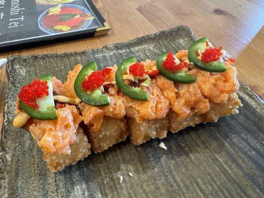 Crispy Rice with Spicy Salmon