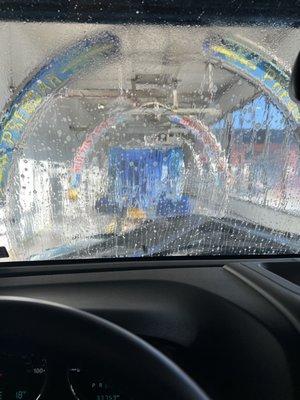 Inside car wash