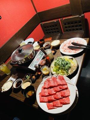 Pork & Beef Shabu Shabu ! All you can eat