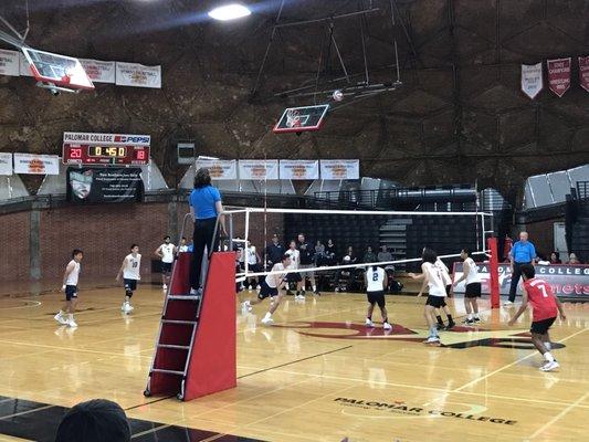 4.5.19 Palomar College Men's Volleyball Team Hosts Mesa College Men's Volleyball Team with #9 Myles Pasimio