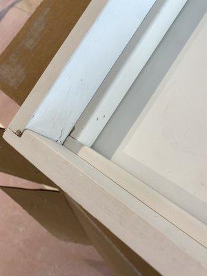 Split corners in frames and pieces coming off