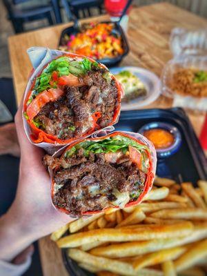 Beef Wrap Combo (comes w/ fries and canned soda) (IG: vetteats)