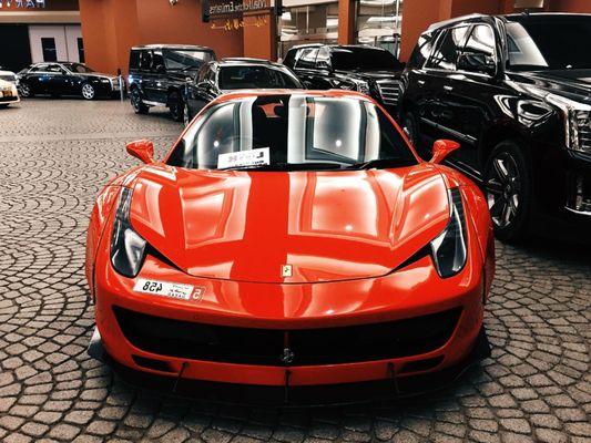 Freshly detailed Ferrari