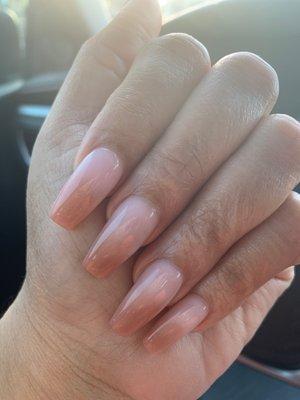 First ombré set and I love it. Thanks C Nails!