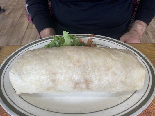 Grilled chicken burrito