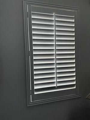 One of the shutters we purchased from Vision Screens and Blinds.