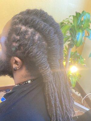 Interlocd, Loc's. Styled in a barrel twist fashion.