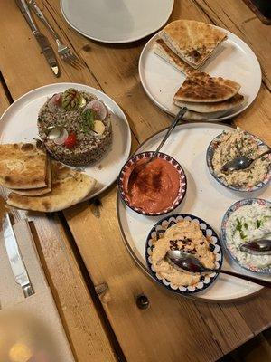 Choice of Dips with Pita Bread Dinner