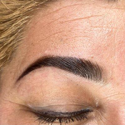 Brow lamination and tint