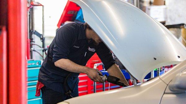 Servicing Customer's Vehicle.