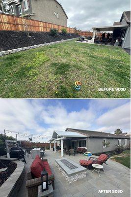 WE ALSO DID A  COMPLETED REMODEL OF THE BACKYARD! PAVERS, BBQ/KITCHEN, NEW PROFILE PATIO COVER, FIRE PIT, TURF, WALL & PLANTING!!