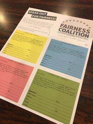 If you have the opportunity, fill this out. Speak up for fairness.