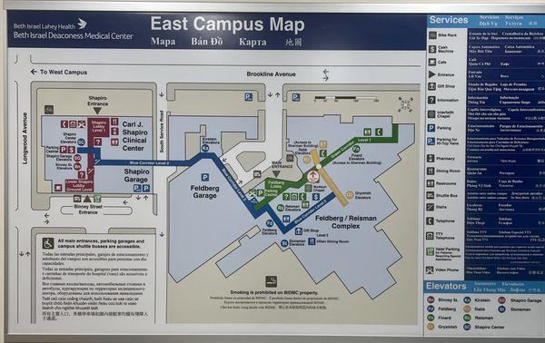 Map of BIDMC Hospital... It's huge!