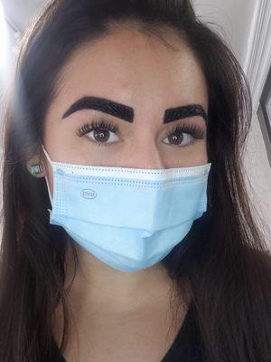 Eyebrows and eye lash extensions