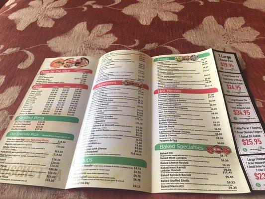 Extensive menu