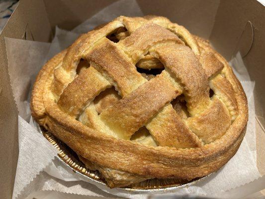 Large, double-crust apple pie