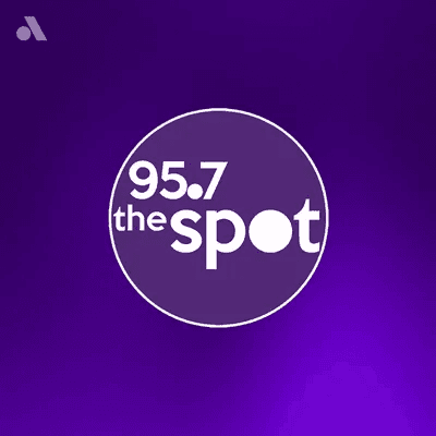 KKHH 95.7 The Spot FM, logo. It's owned by Audacy.