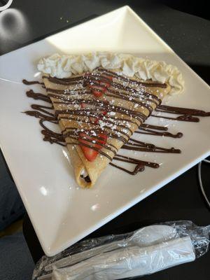 Crepes with strawberry and Nutella