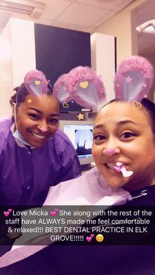 I just love my dentist & his staff!They are the ABSOLUTE best! It's always a numbing good time!!! Snapchat while waiting for the impression