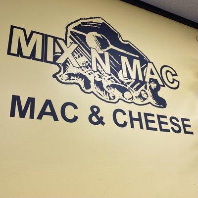 Mix N Mac logo on the wall