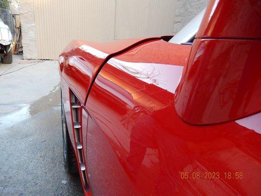 Terrible panel fitment on car done by South Cou ty Auto Body Lake Forest.