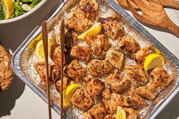 Grilled chicken kabobs