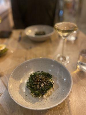 Oyster hidden in this kale salad