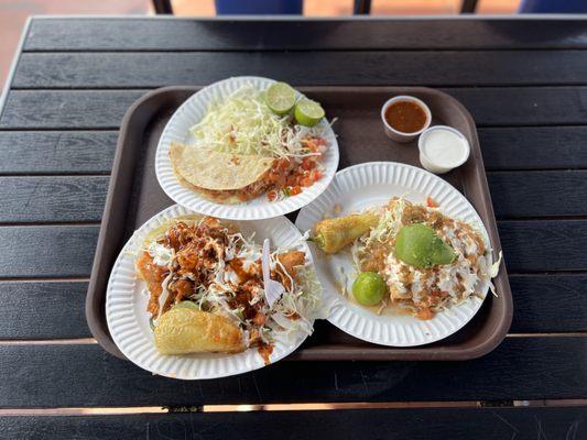 Taco Dorado, Taco Marlin and Taco de Camaron (Shrimp Taco) and Taco de pescado (Fish Taco)