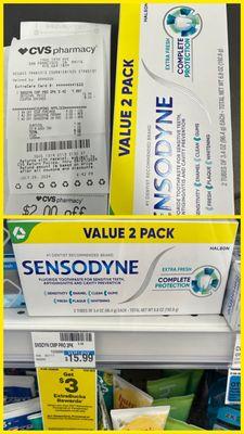 $9.02 Sensodyne ($15.99 - less $8 off) {7/29/2024}