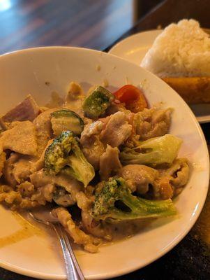 Green curry with chicken