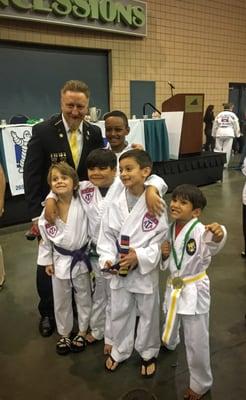 Master Arcemont and students at an area tournament